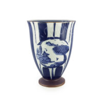 20-457: Becher KyoKozome A, weiß/blau, ø = 7,5 cm; H = 10 cm