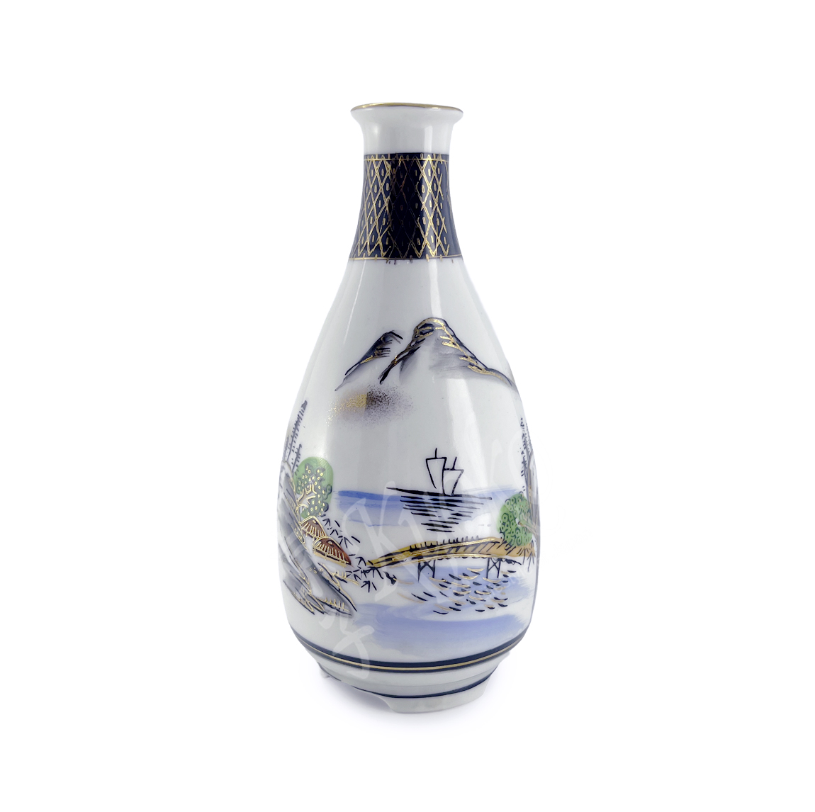 10-866: Sakeflasche Kutani, rund, 250 ml