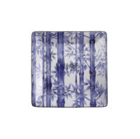 20-505: Teller Blauer Bambus, klein, quadr., blau, 11,5 x 11,5 cm