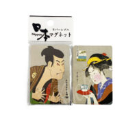 68-224 :Magnet Ukiyoe (Sharaku & Yunomi), revers, 4,2 x 6,9 cm