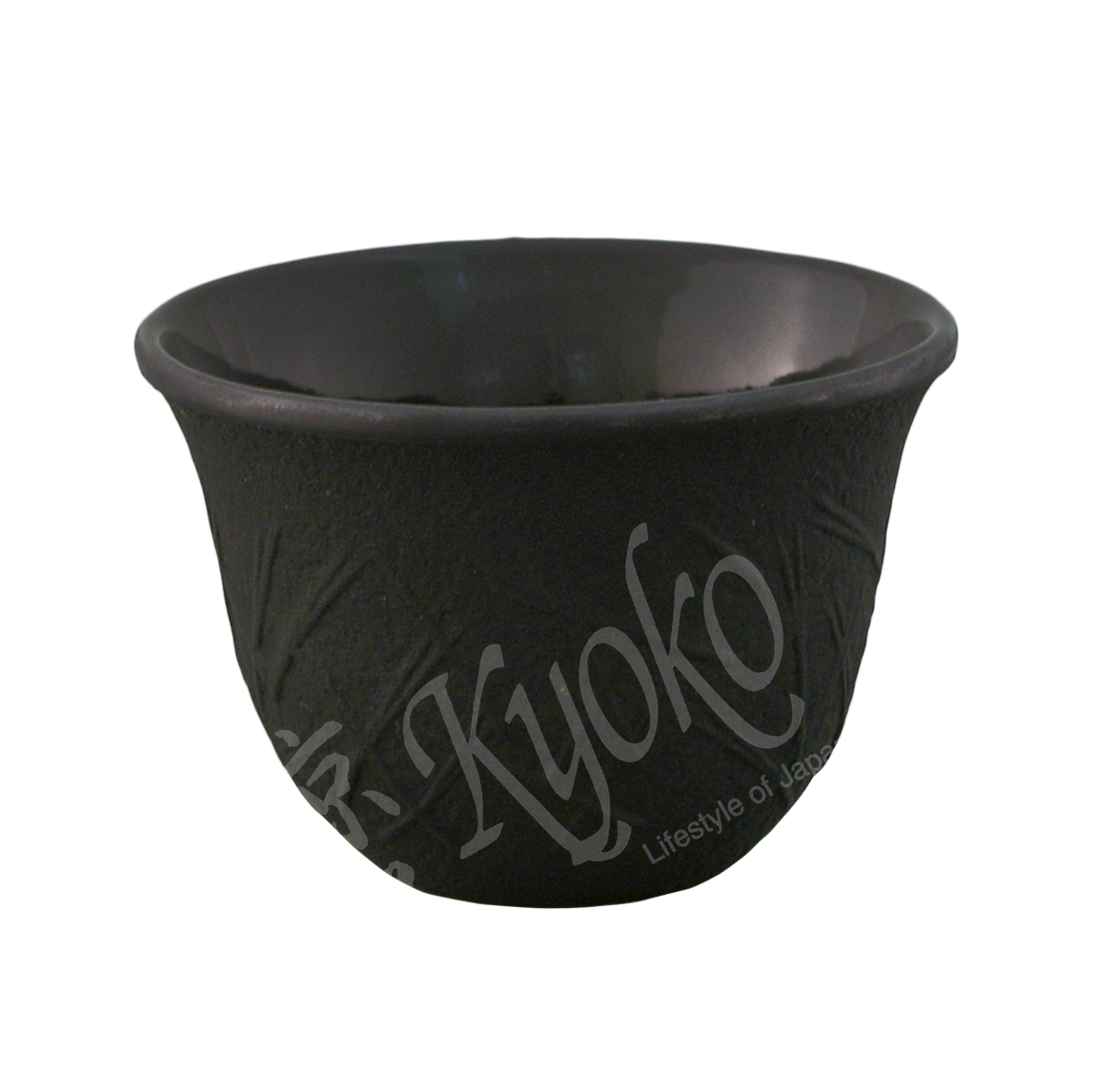 14-054: Teecup Matsuba, schwarz, Gusseisen ø = 8 cm, H = 5,5 cm
