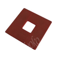 14-757: Untersetzer Senbiki rot, Gusseisen 13 x 13 x 1 cm