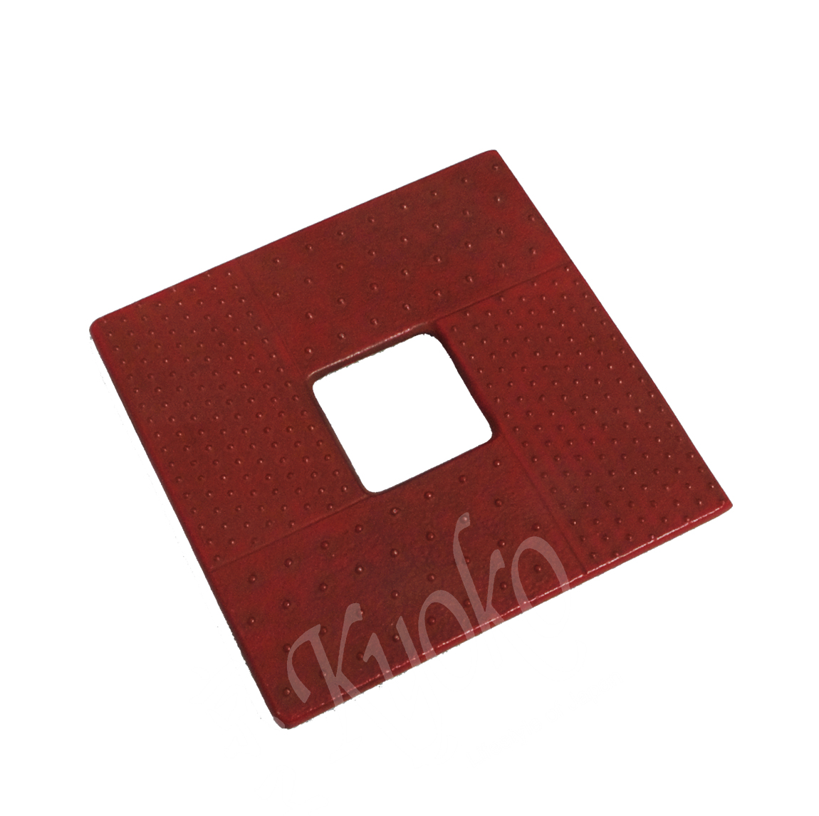 14-774: Untersetzer Arare quadr., rot, Gusseisen 13 x 13 x 1 cm