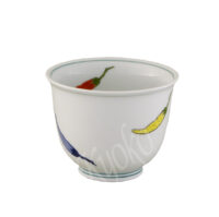 20-161: Teecup Karashi, hoch, weiß, ø = 8 cm; H = 6,5 cm