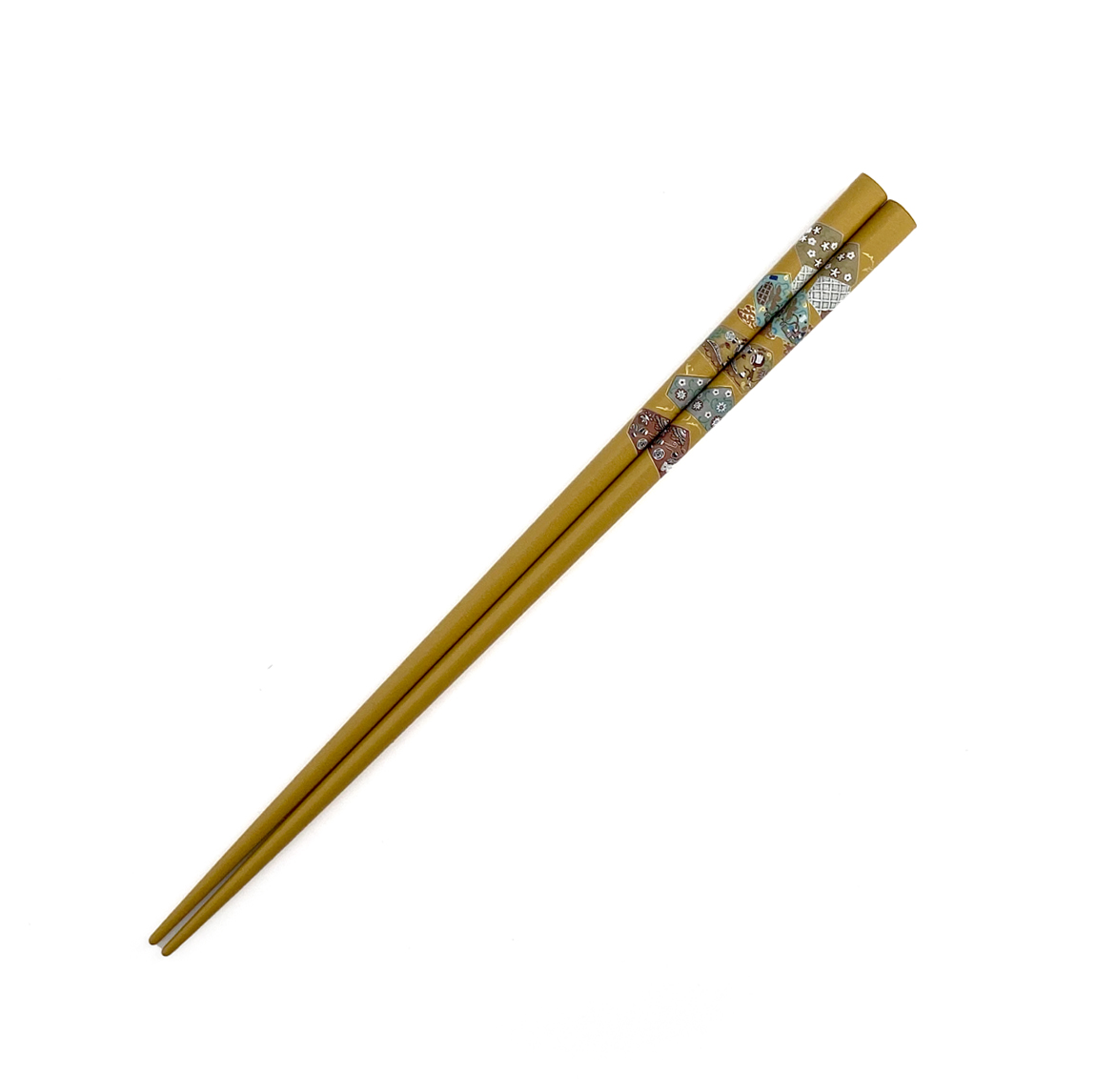 22-168: Essstäbchen Yuzen Ema, gelb, 23 cm