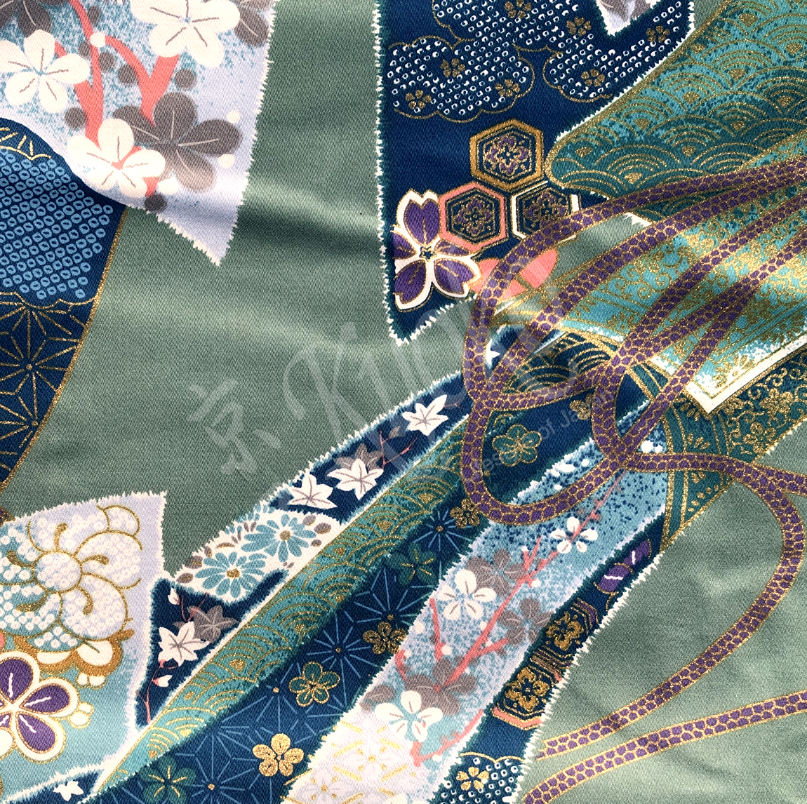 56-621: Kimono Ribbon, grün, 55" – Bild 2