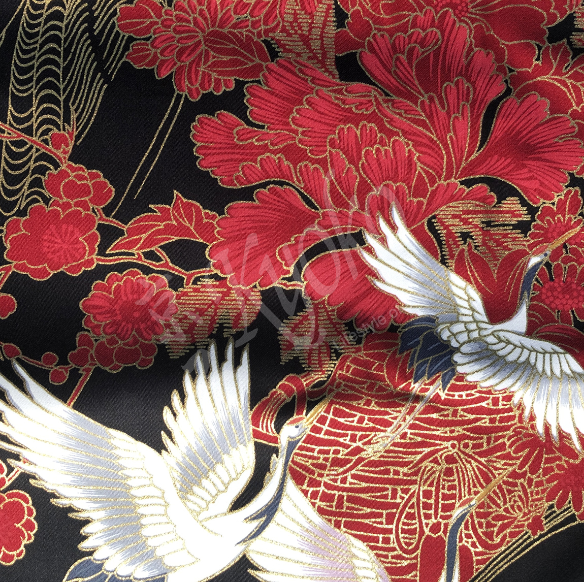 56-650: Kimono Tsuru, schwarz, 55" – Bild 2