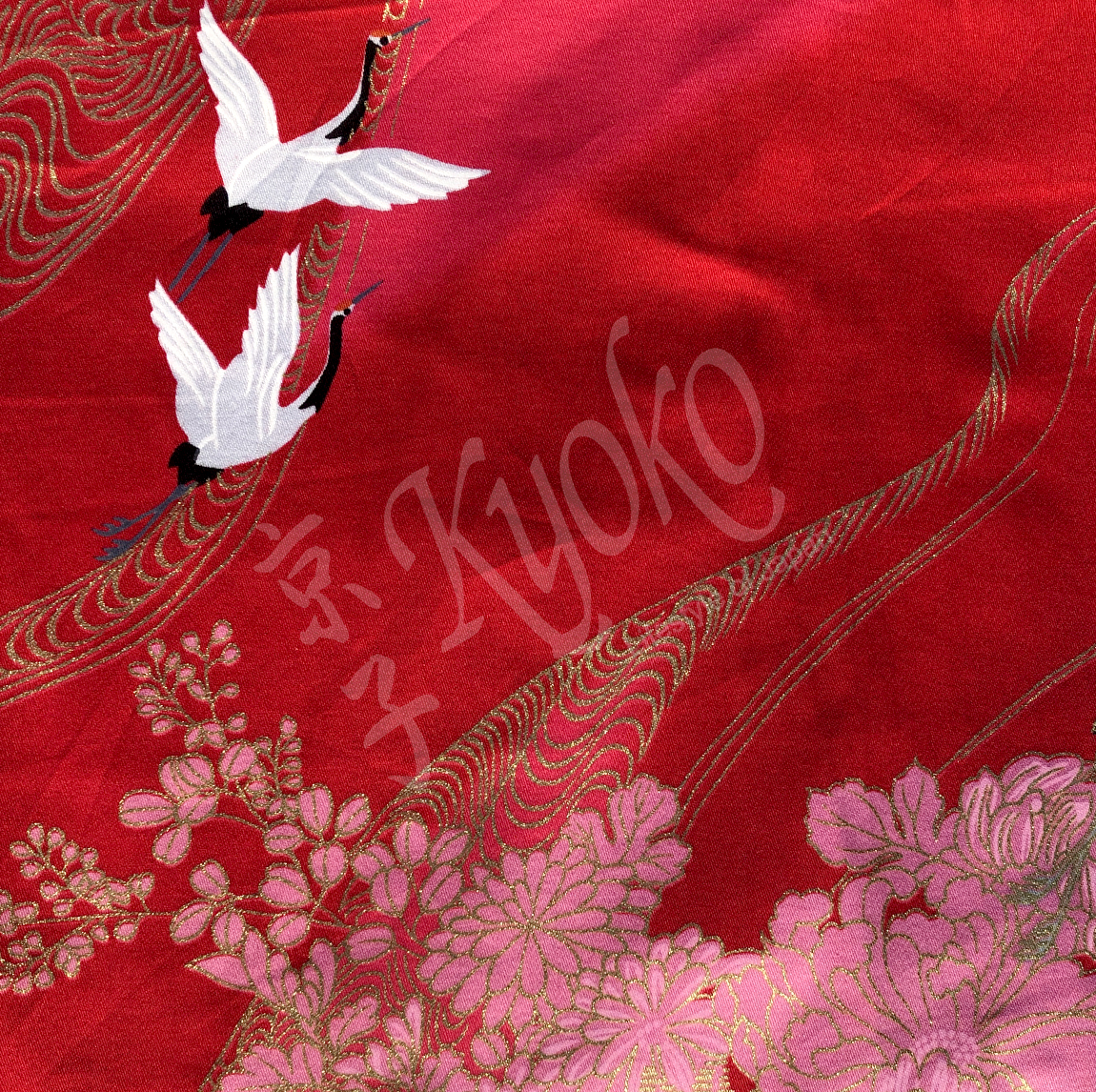 56-653: Kimono Tsuru, rot, 55" – Bild 2