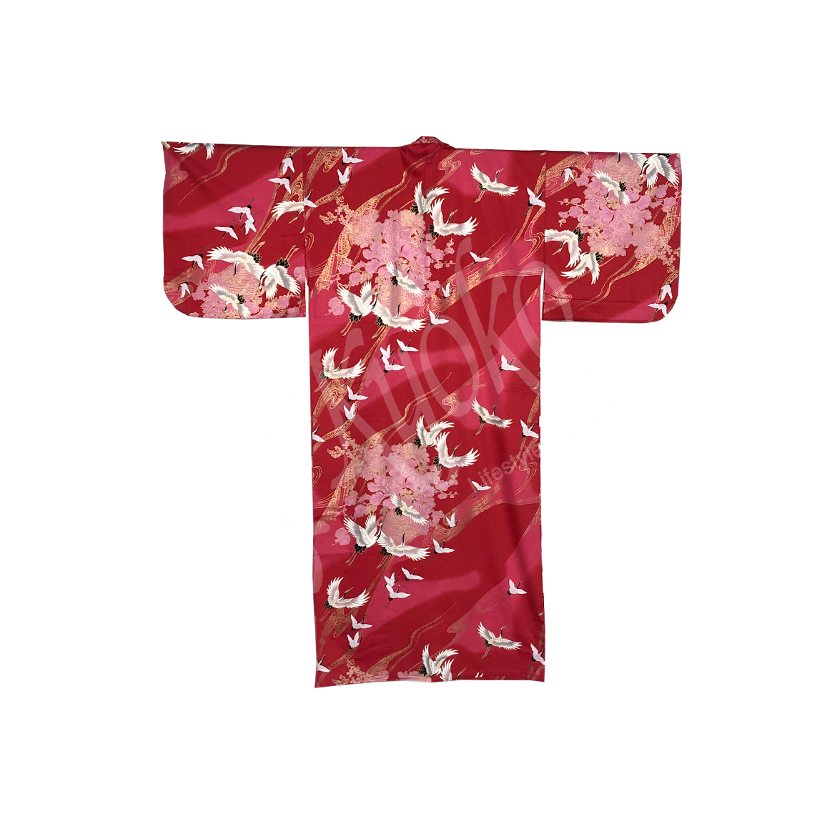 56-653: Kimono Tsuru, rot, 55"