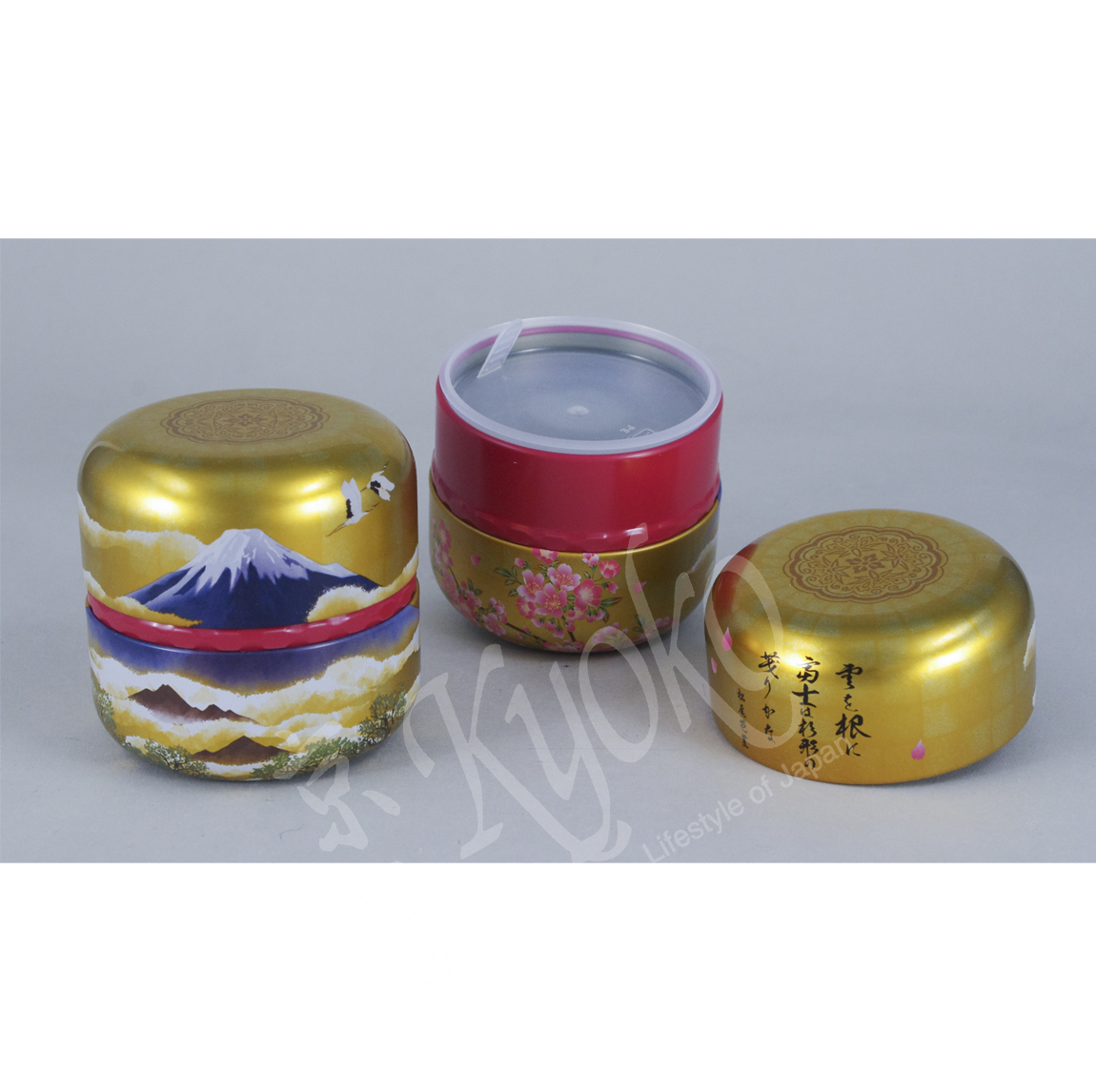 18-136: Teedose Fuji Kogane, Gold, 80 g – Bild 2