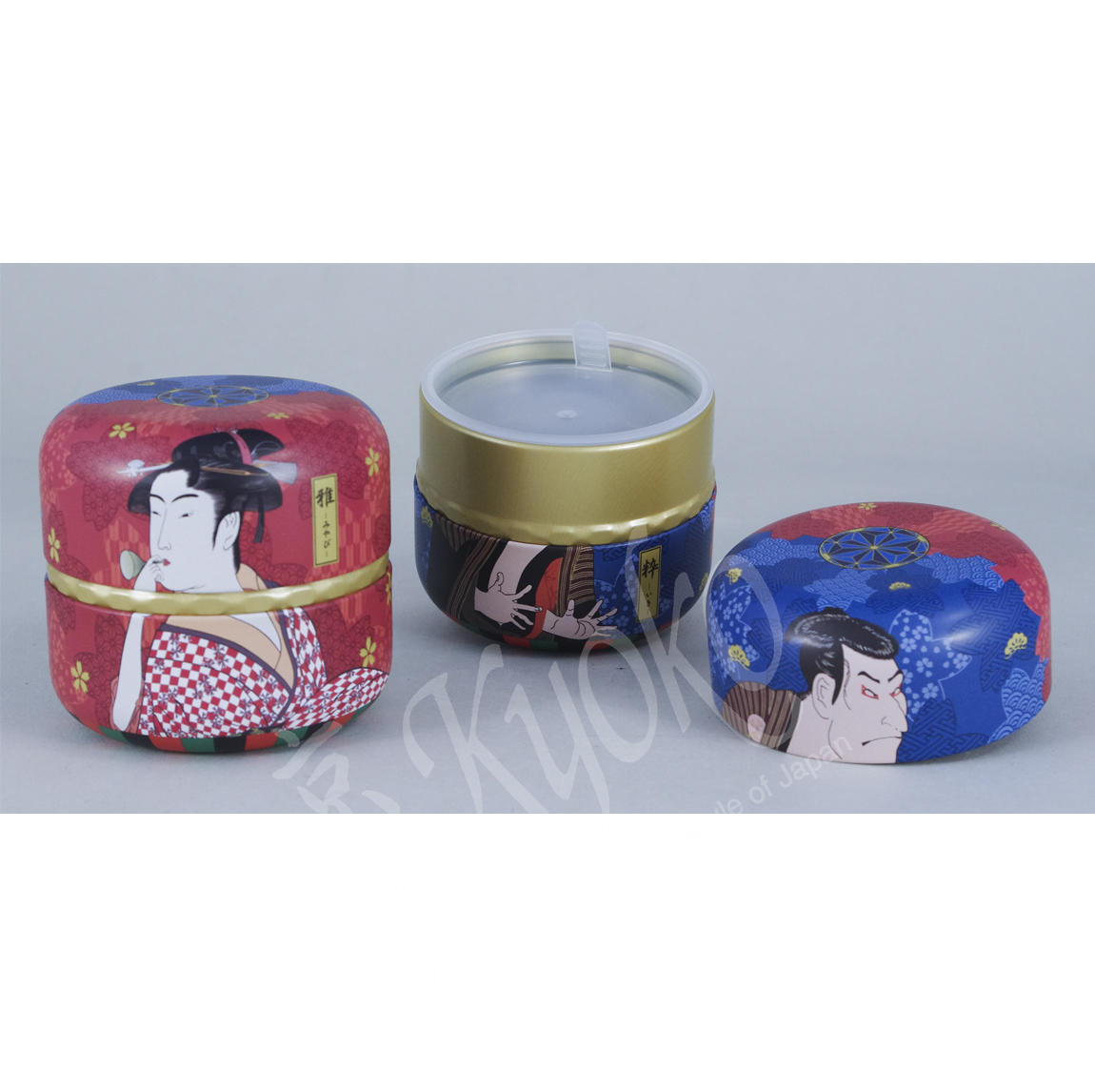 18-137: Teedose Hana UkiyoE, blau/rot, 80 g – Bild 2