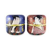 18-137: Teedose Hana UkiyoE, blau/rot, 80 g