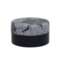23-551: Teedose Rose L, schwarz, ø = 9,5 cm; H = 5,5 cm