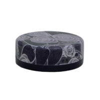 23-552: Teedose Rose S, schwarz, ø = 9,5 cm; H = 3,5 cm