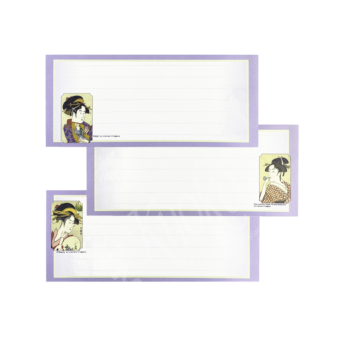 65-331: Kurzbrief Ukiyoe, 21Blatt,8x18,5 cm – Bild 2