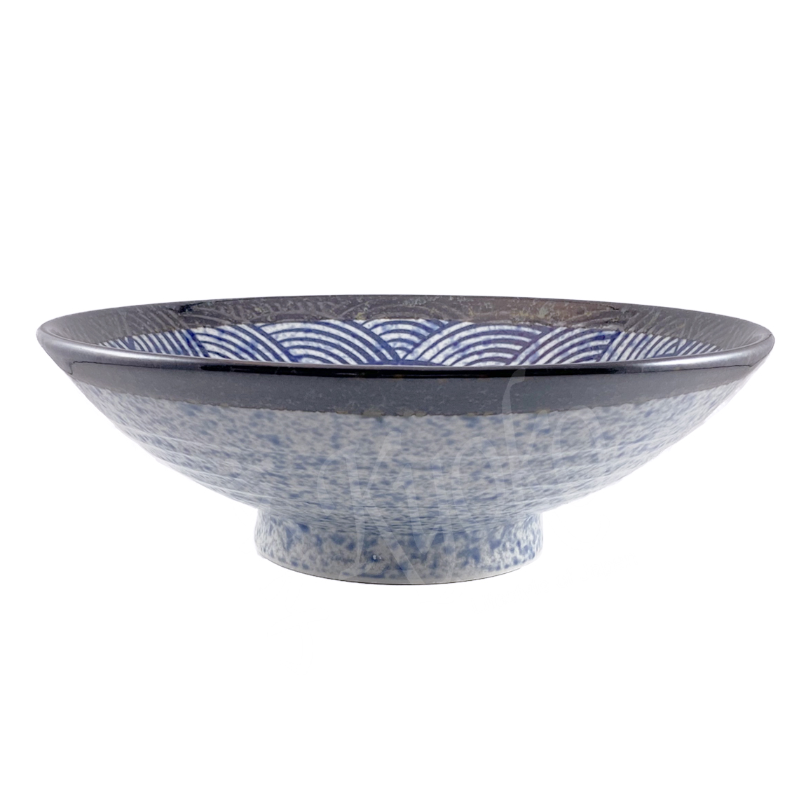 21-186: Ramenbowl Seikaiha, flach, ø = 24,5 cm; H = 7 cm