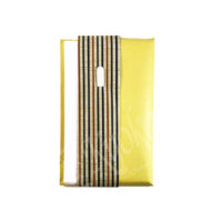 65-503: Kaishi Papier mit Zahnstocher, gelb 10x15,5 cm