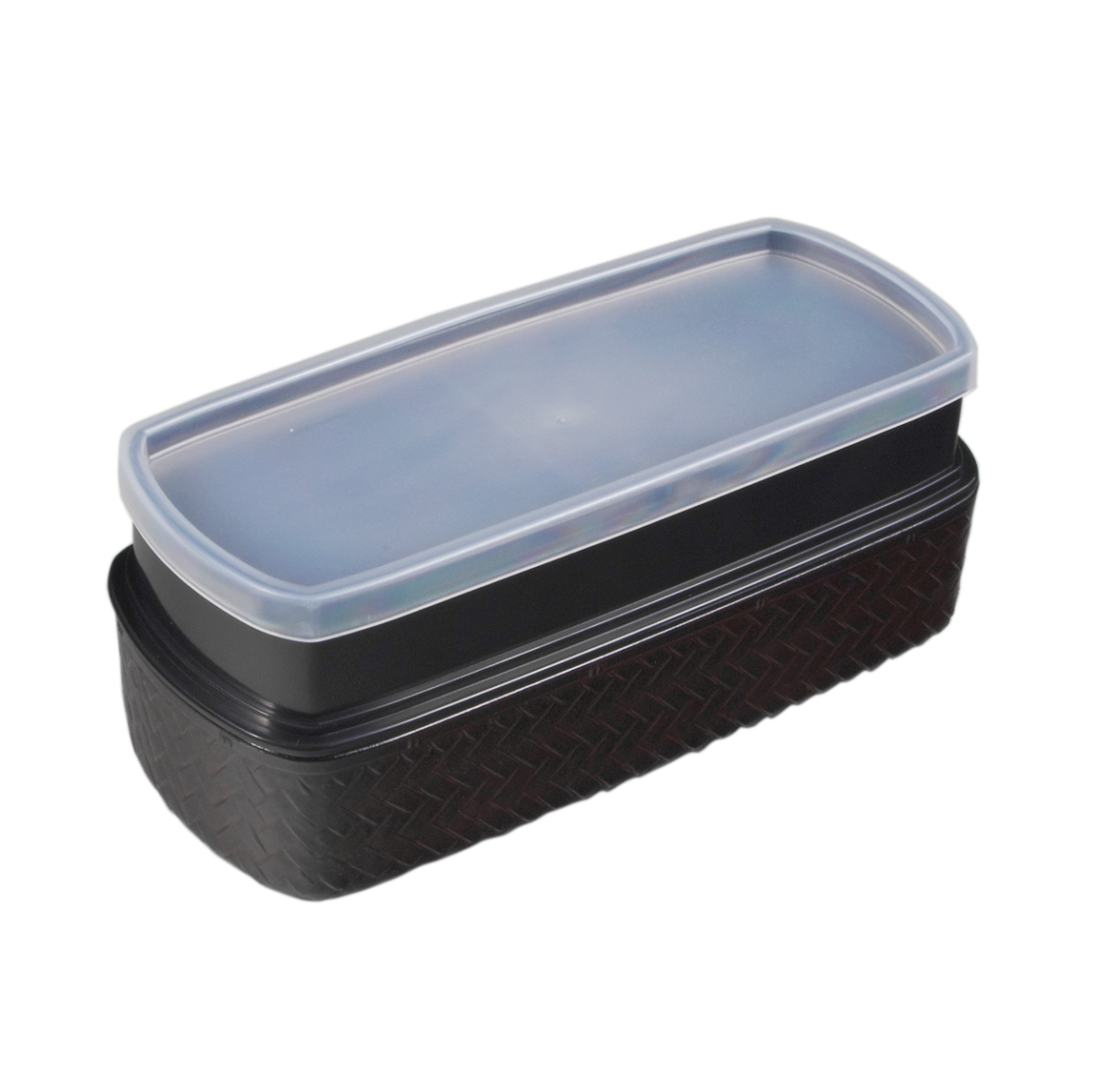 23-457: Lunchbox Ajiro, mikrowellen- und spülmaschinengeeignet, schwarz, 8 x 20 cm; H = 8 cm – Bild 2