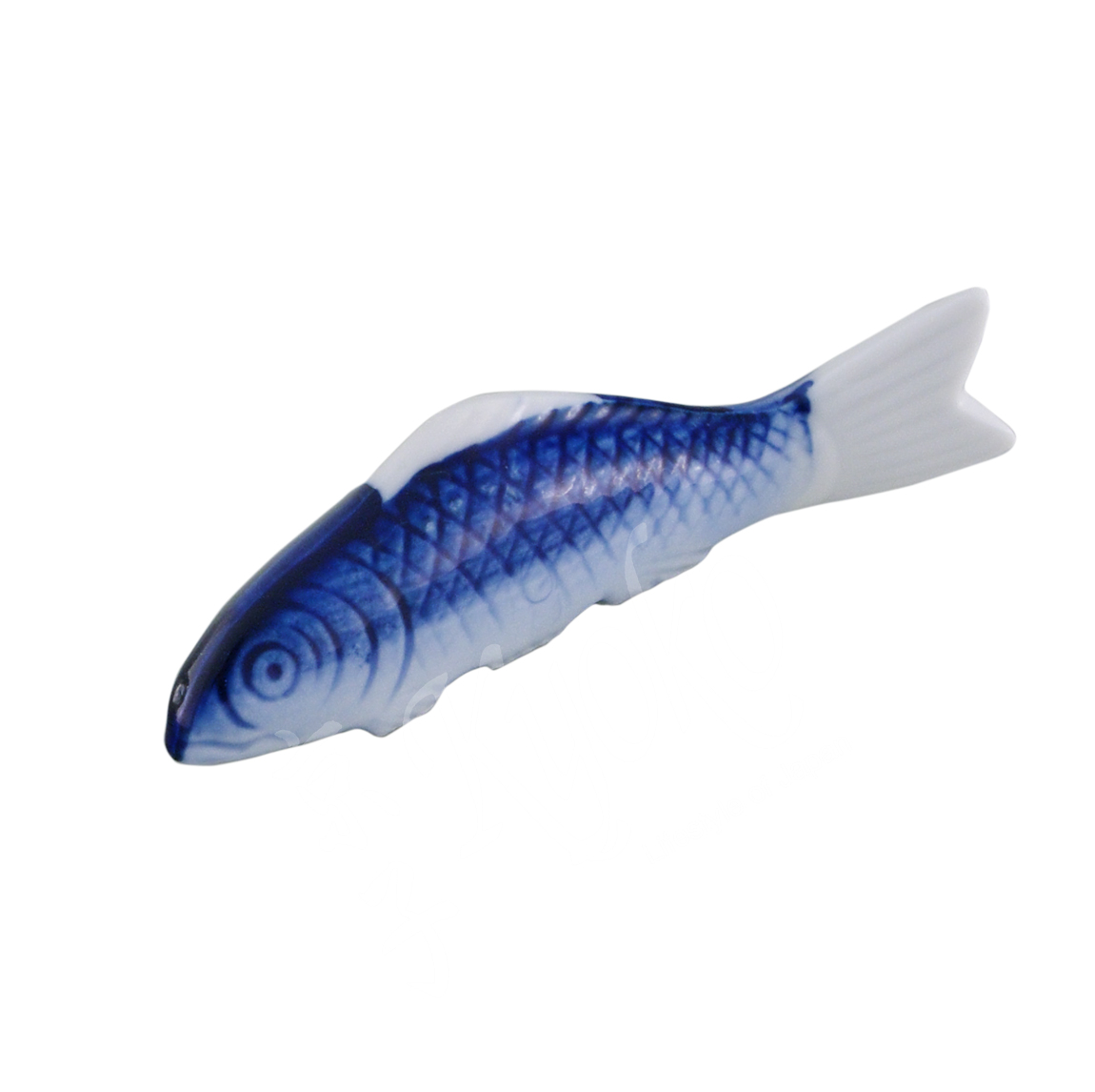 20-263: Essstäbchenbank Koi, weiß/blau, B = 8 cm; H = 2,5 cm