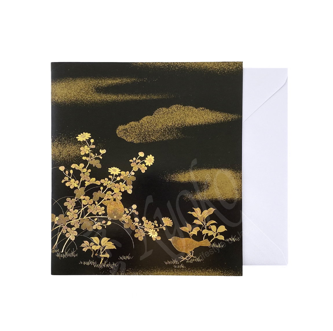65-296b: Briefkarte schwarz Hana