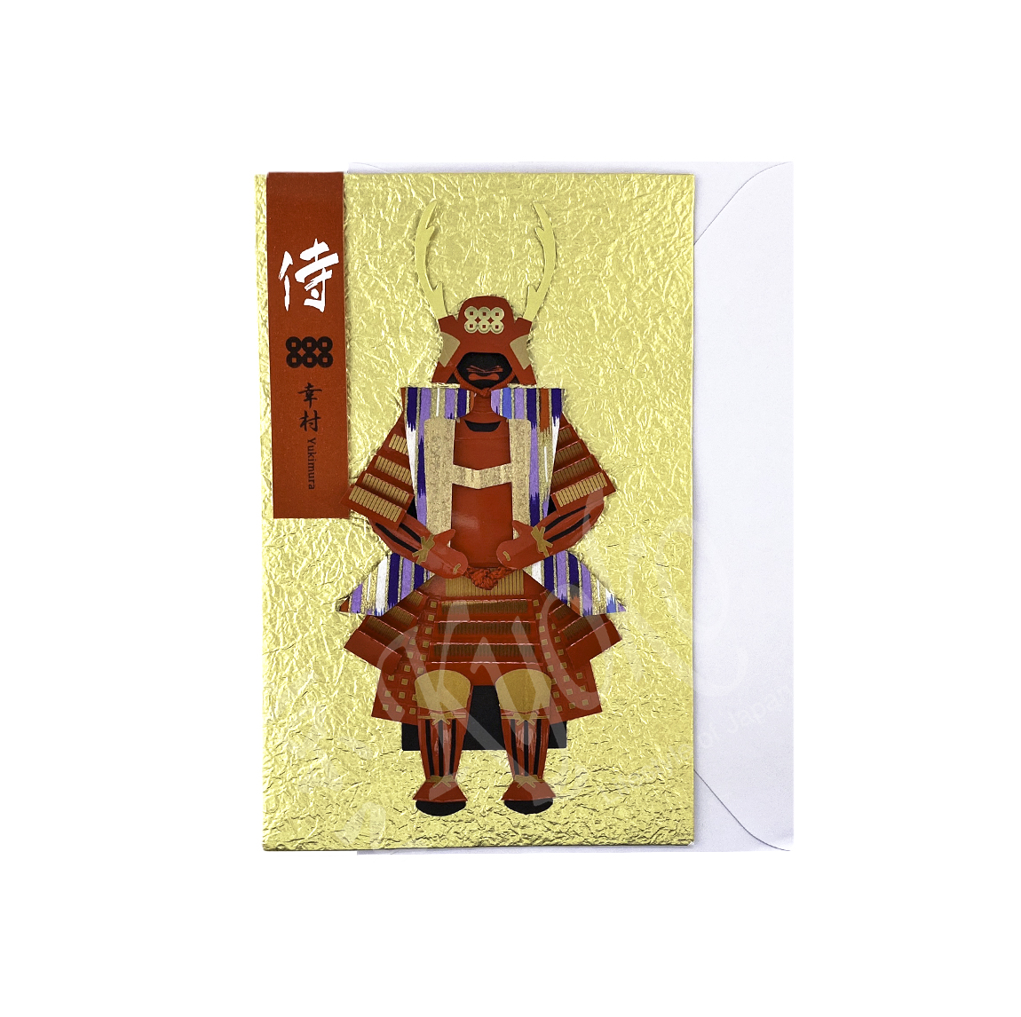 65-514: Briefkarte Samurai Yukimura, 11,5x17,5 cm