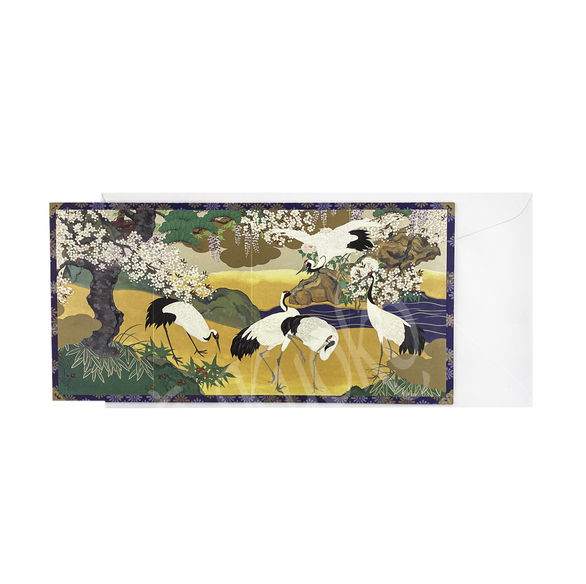 65-602: Briefkarte Tsuru im Bambuswald 11x22 cm