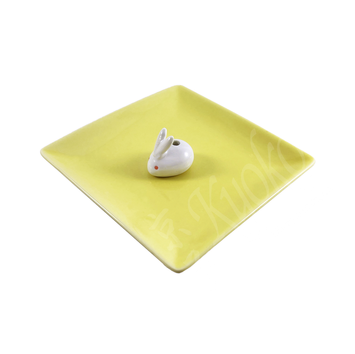 97525: Incense-Halter Hase gelb