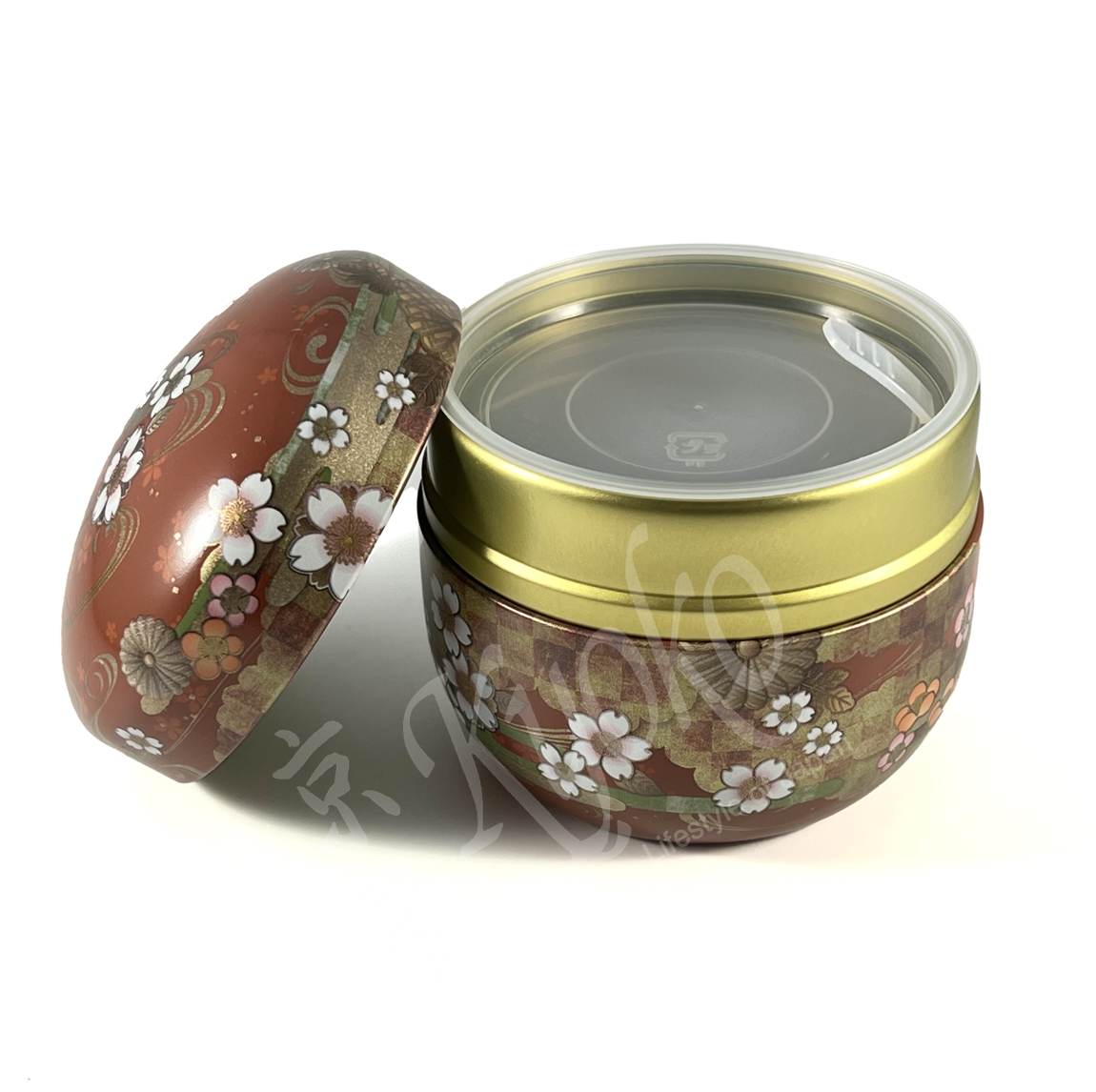 18-351: Teedose Kikusui, braun – Bild 2