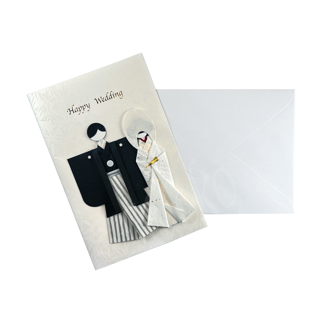 65-641: Briefkarte Happy Wedding, weiße Braut 11,5x18 cm – Bild 2