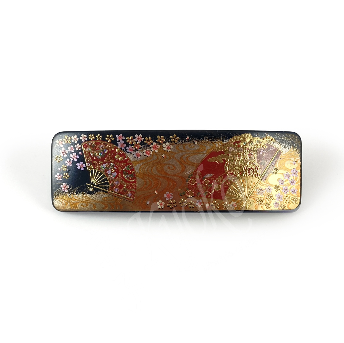 68-259: Haarspange Miyabi, Lack, schwarz, 11 x 3,5 cm
