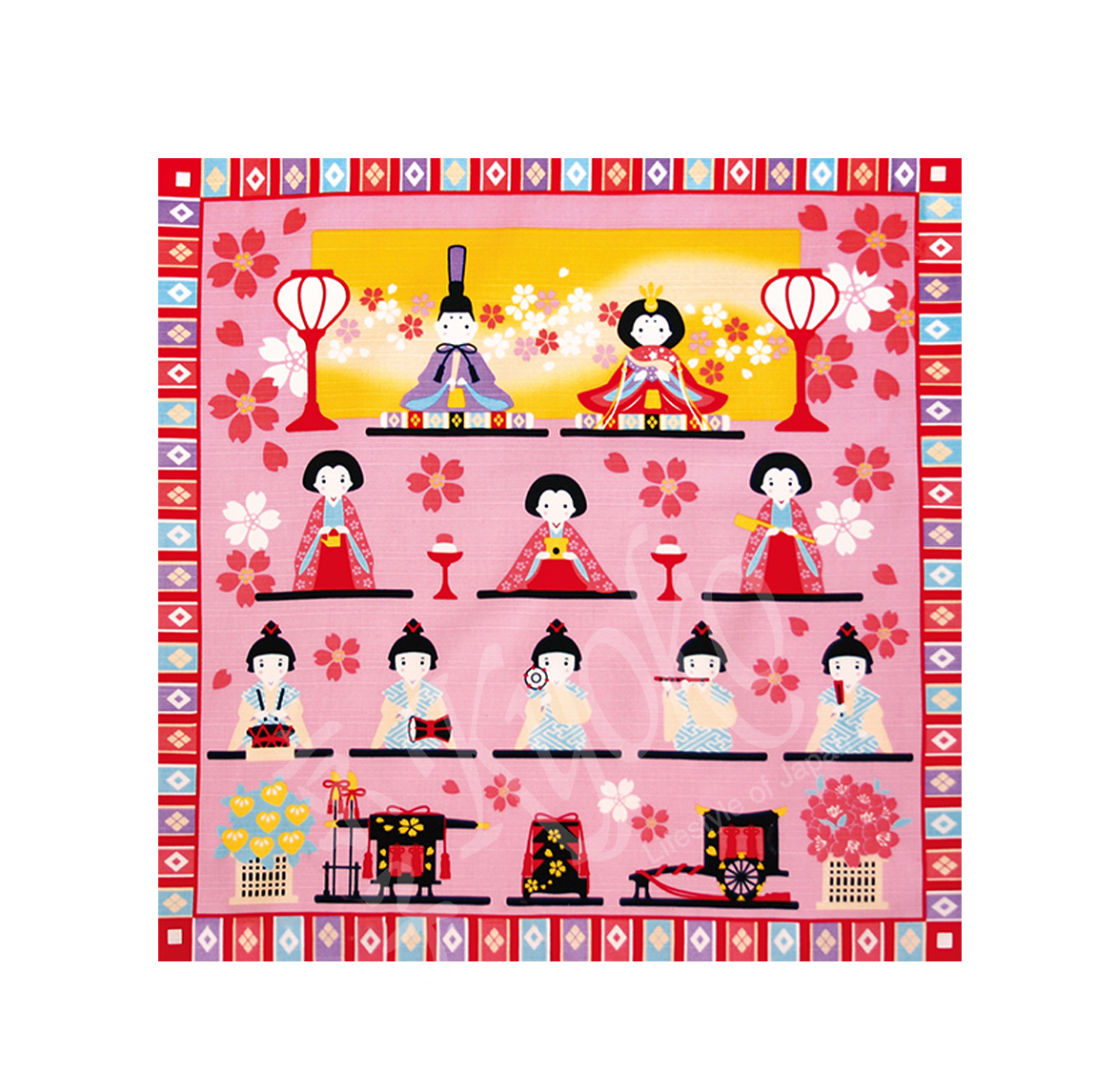 46-191: Furoshiki Hinakazari (Mädchentag-Puppen)