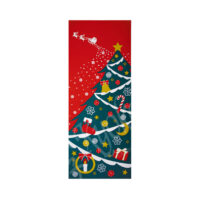 46-373: Cotton 100％ Tenugui 88ｘ35cm X'mas