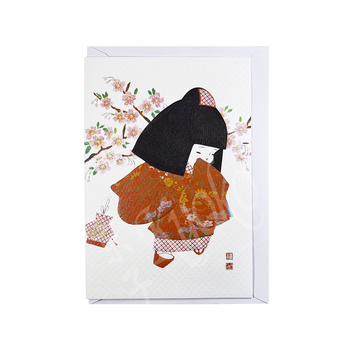 65-309e: Briefkarte Warabe, spielendes Mädchen 10,5x15 cm