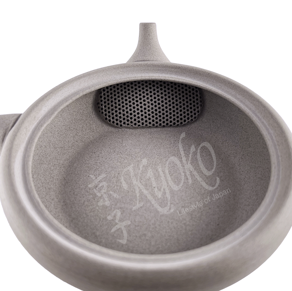 11-791: Teepott Toki Shirohai, grau flach 80ml – Bild 3