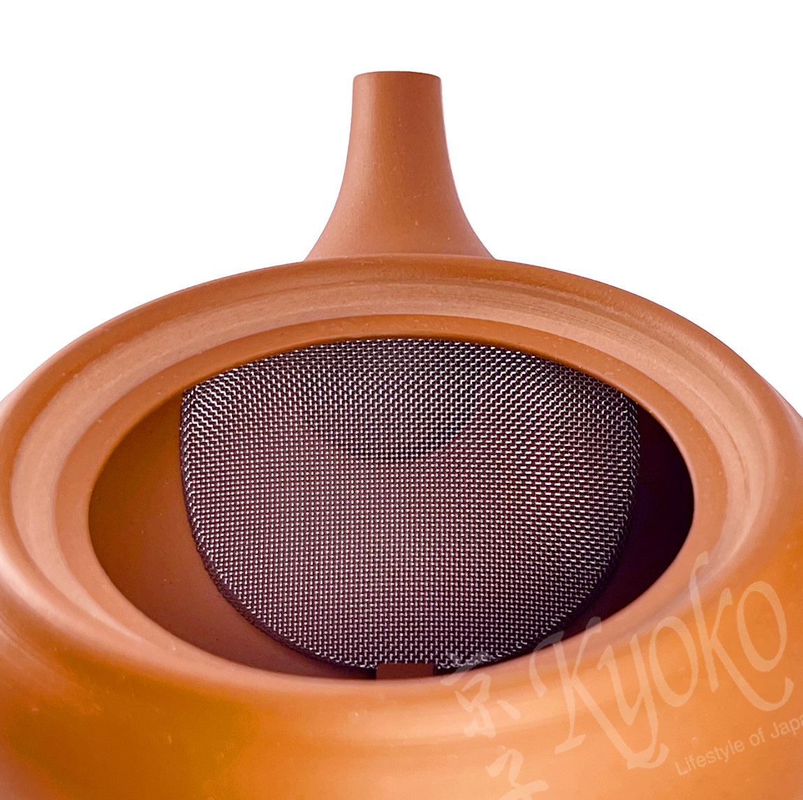 11-796: Teepott HiraMaru, Linkshänder Tokoname rot 380ml – Bild 3
