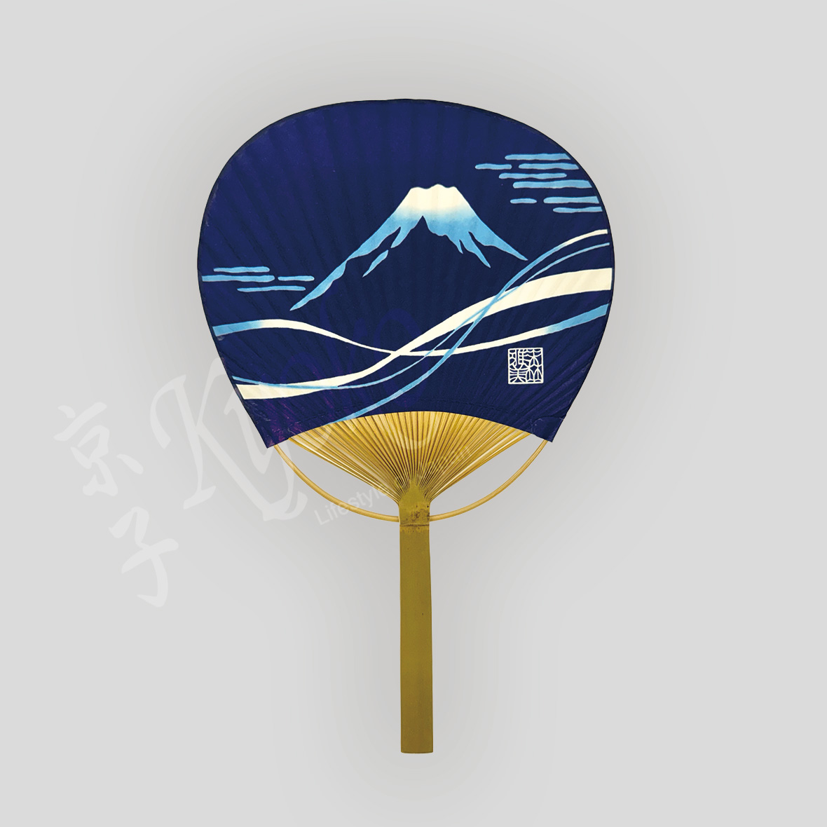 55-355: Uchiwa Papierfächer Fuji 24 cm